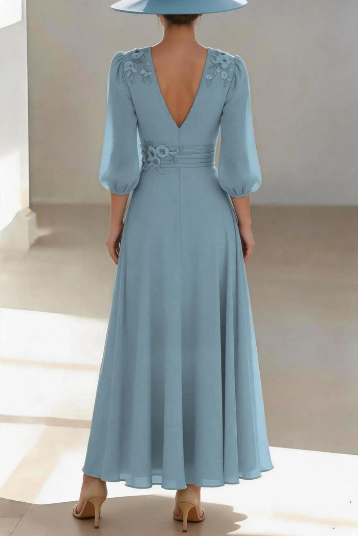 A-Line Ankle Length Chiffon Mother of the Bride Dress CM0455