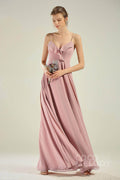 A-Line Floor Length Chiffon Bridesmaid Dress CB0629 - COCOMELODY