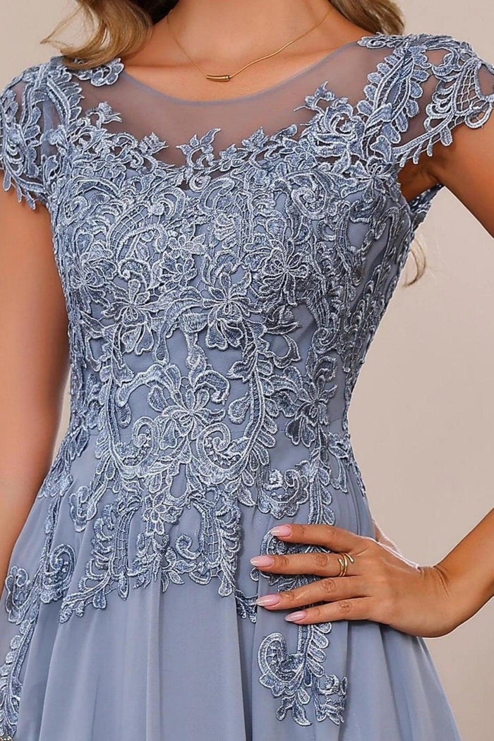 A-Line Floor Length Chiffon Mother of the Bride Dress CM0437