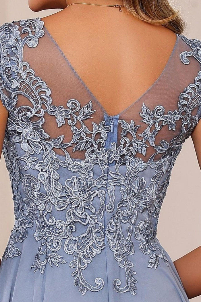 A-Line Floor Length Chiffon Mother of the Bride Dress CM0437
