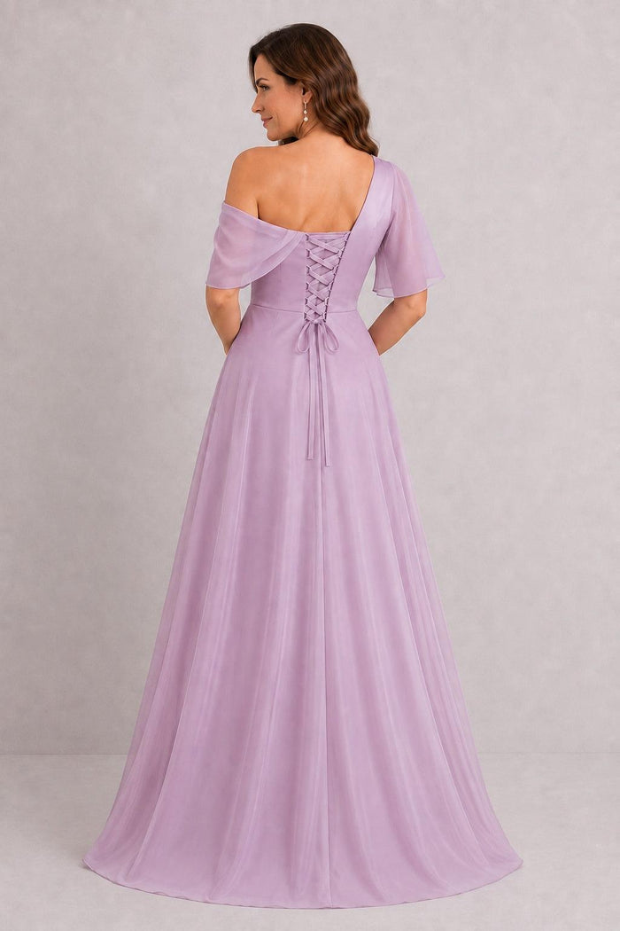 A-Line Floor Length Chiffon Mother of the Bride Dress CM0469