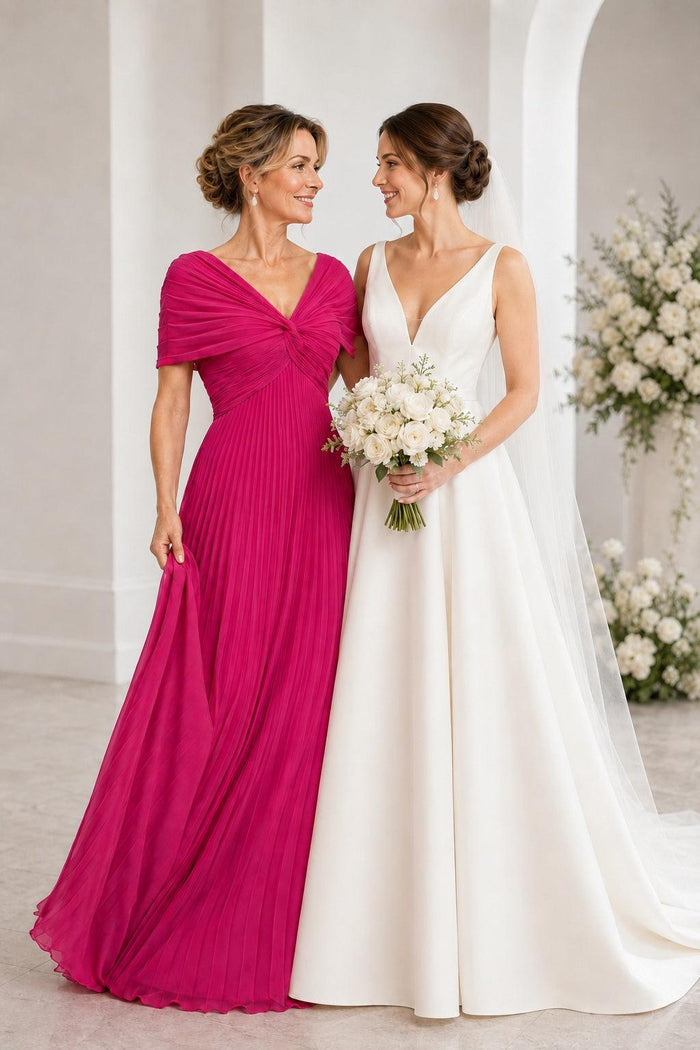 A-Line Floor Length Chiffon Mother of the Bride Dress CM0473