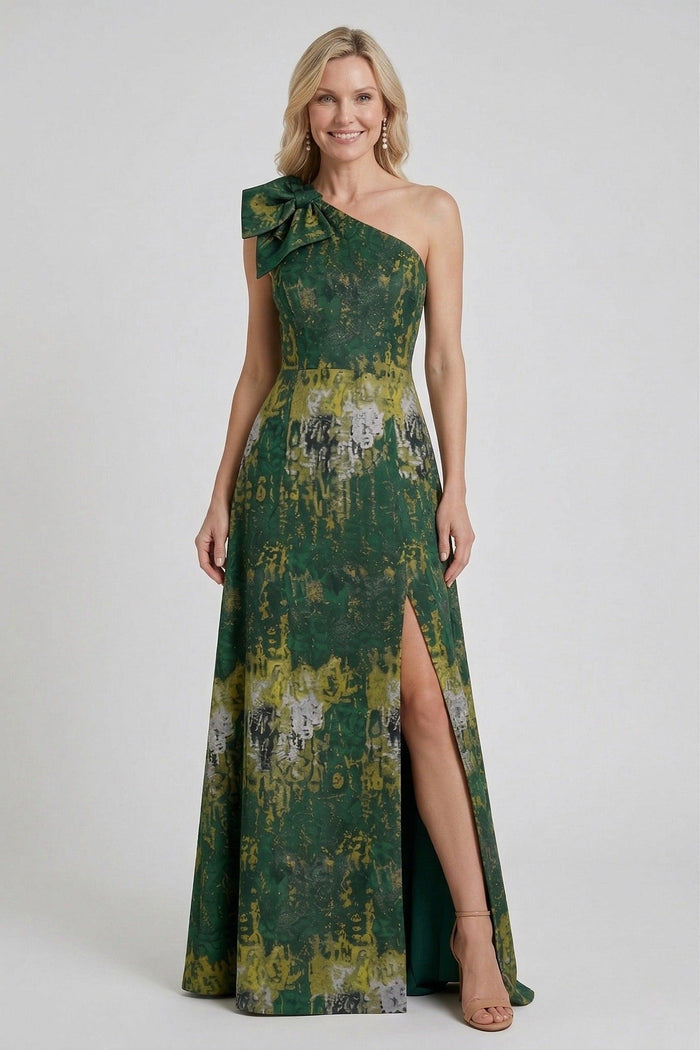 A-Line Floor Length Jacquard Mother of the Bride Dress CM0426
