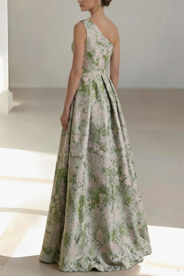 A-Line Floor Length Jacquard Mother of the Bride Dress CM0463