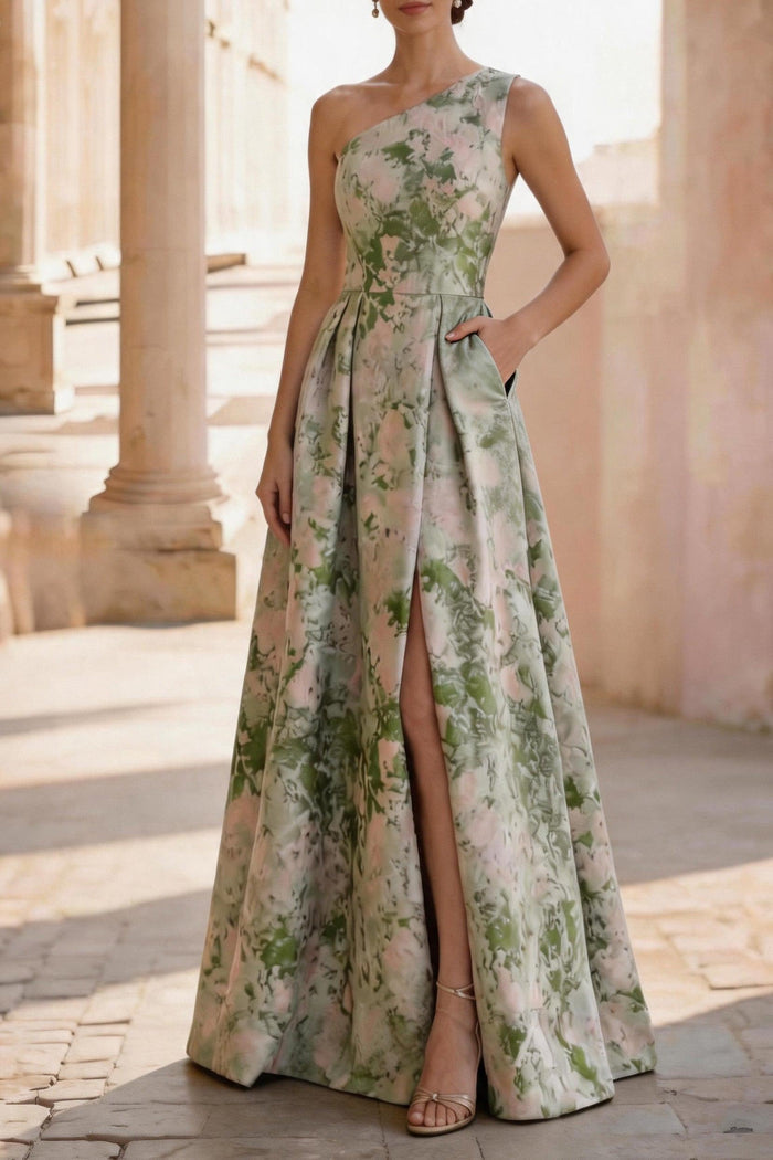 A-Line Floor Length Jacquard Mother of the Bride Dress CM0463