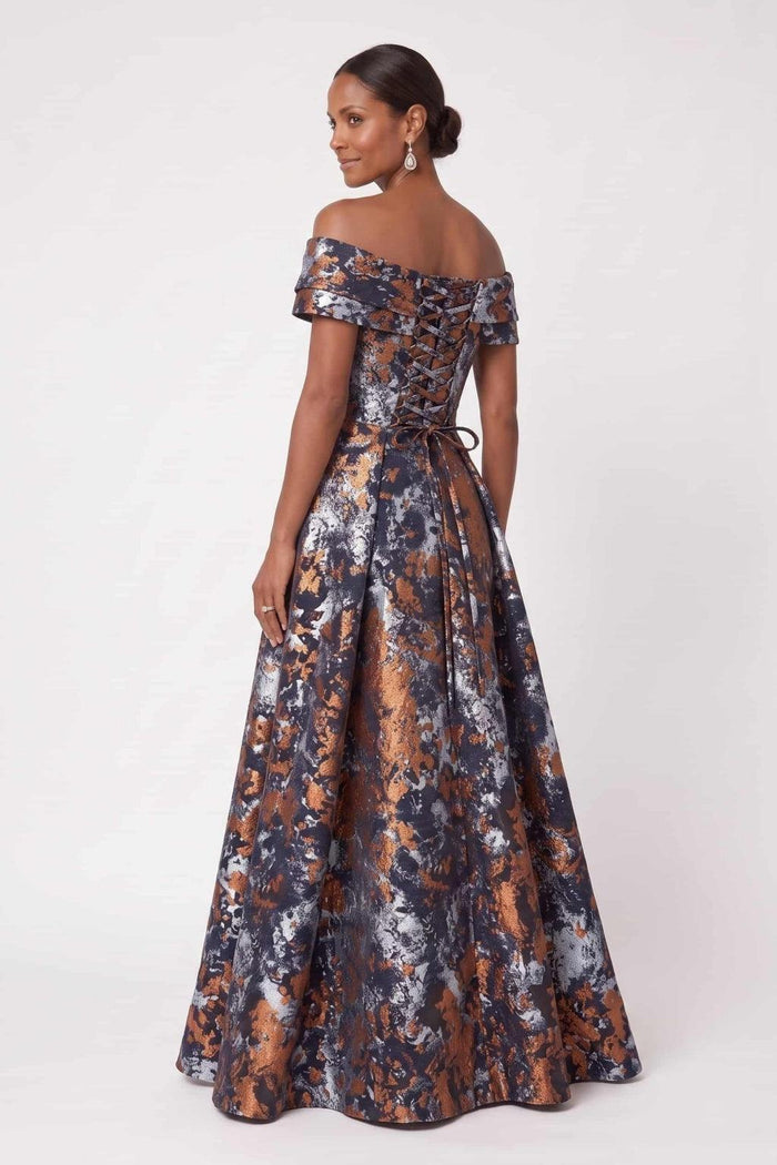 A-Line Floor Length Jacquard Mother of the Bride Dress CM0491