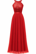 A-Line Floor Length Sequined Prom Dress CS0422 - COCOMELODY