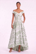 A-Line High-Low Jacquard Mother of the Bride Dress CM0480