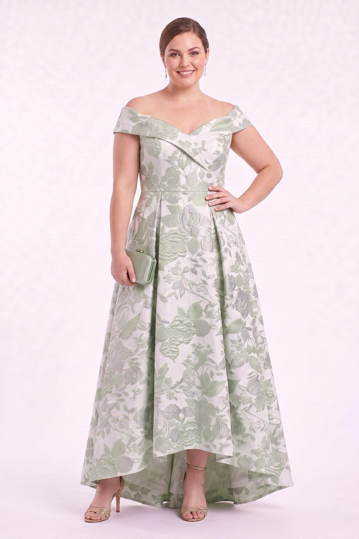 A-Line High-Low Jacquard Mother of the Bride Dress CM0480