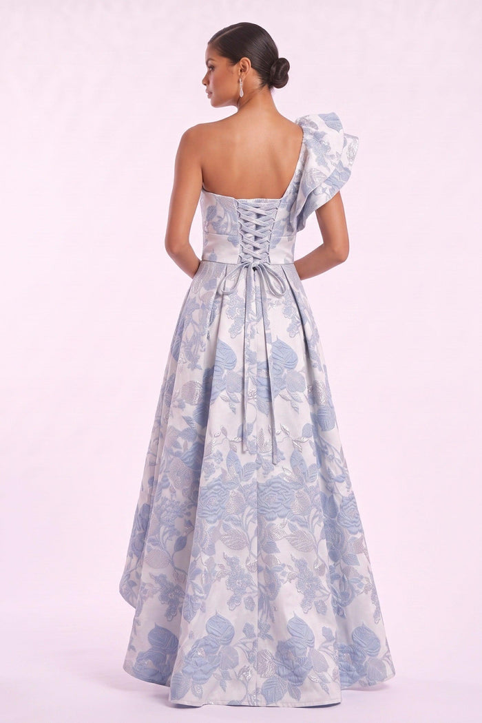 A-Line High-Low Jacquard Mother of the Bride Dress CM0486