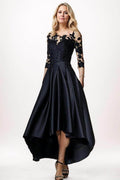 A-Line High-Low Satin Mother Dress CM0244 - COCOMELODY
