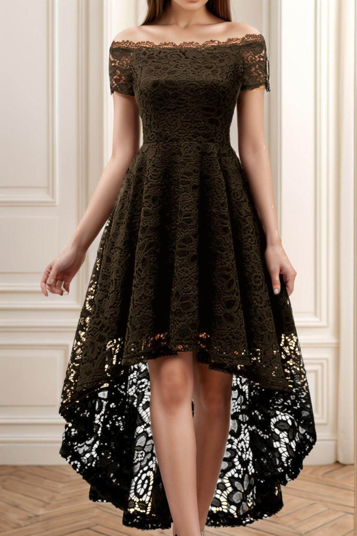A-Line High-Low Silk-Like Graduation Dresses CS0562 - COCOMELODY