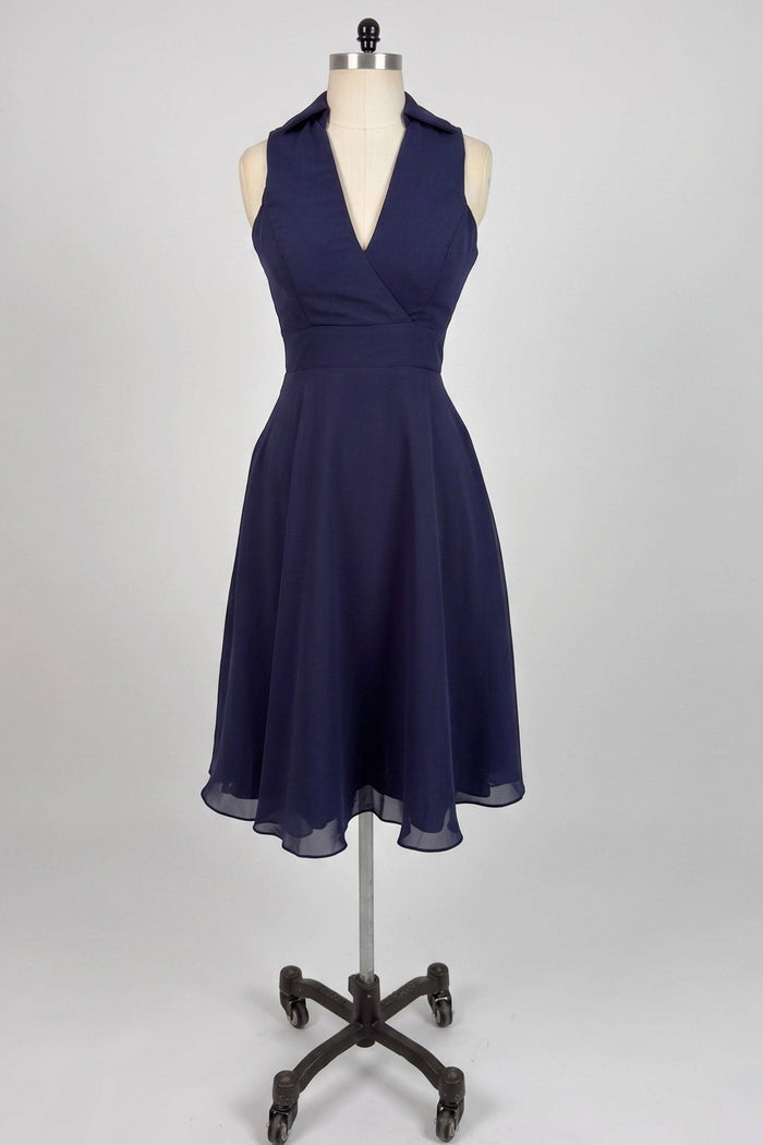 A-Line Knee Length Chiffon Graduation Dresses CS0536