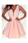 A-Line Knee Length Satin Homecoming Dresses CS0531 - COCOMELODY