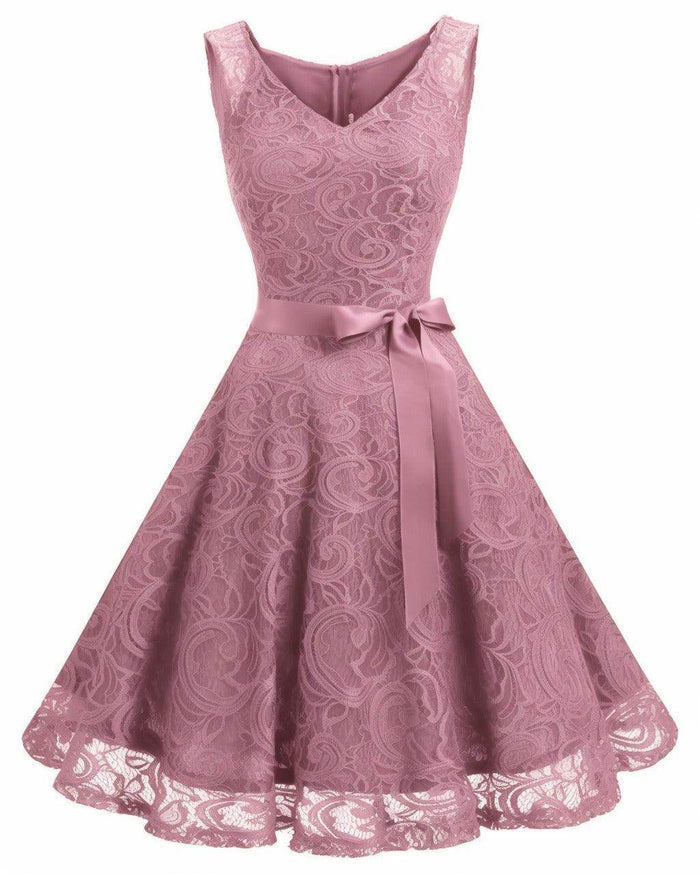 A-Line Knee Length Silk-Like Graduation Dresses CS0542 - COCOMELODY