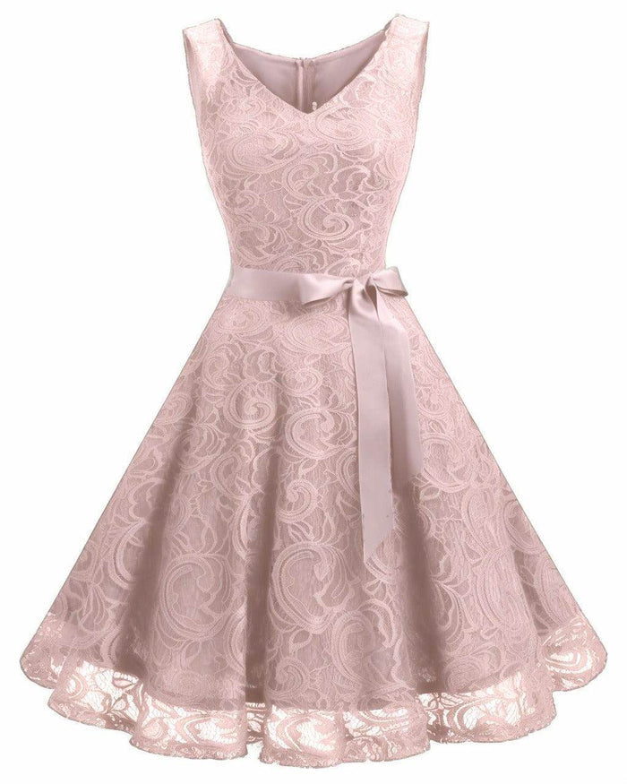 A-Line Knee Length Silk-Like Graduation Dresses CS0542 - COCOMELODY