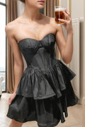 A-Line Knee Length Taffeta Homecoming Dresses CS0520 - COCOMELODY