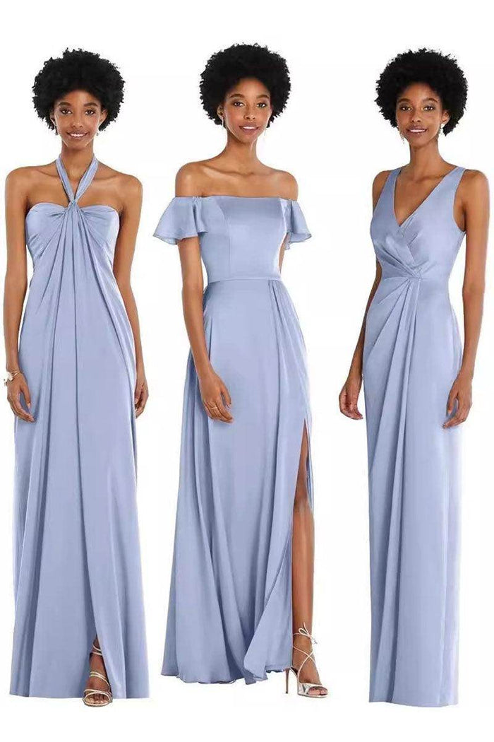 A-Line Maxi Chiffon Bridesmaid Dress 837742062907 - COCOMELODY