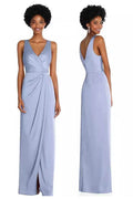 A-Line Maxi Chiffon Bridesmaid Dress 837742062907 - COCOMELODY