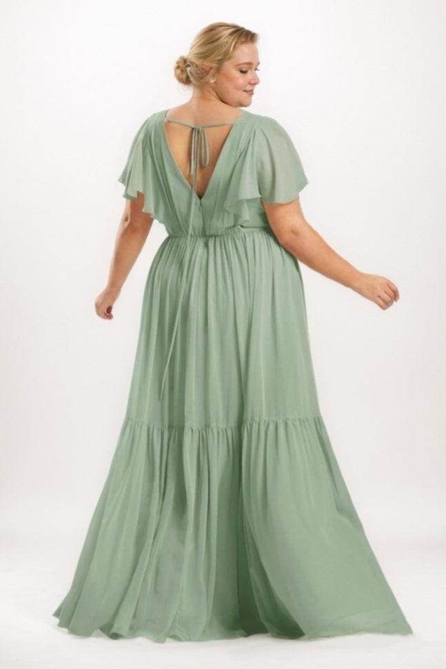 A-Line Maxi Chiffon Bridesmaid Dress CB0731 - COCOMELODY