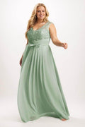 A-Line Maxi Chiffon Bridesmaid Dress CB0732 - COCOMELODY