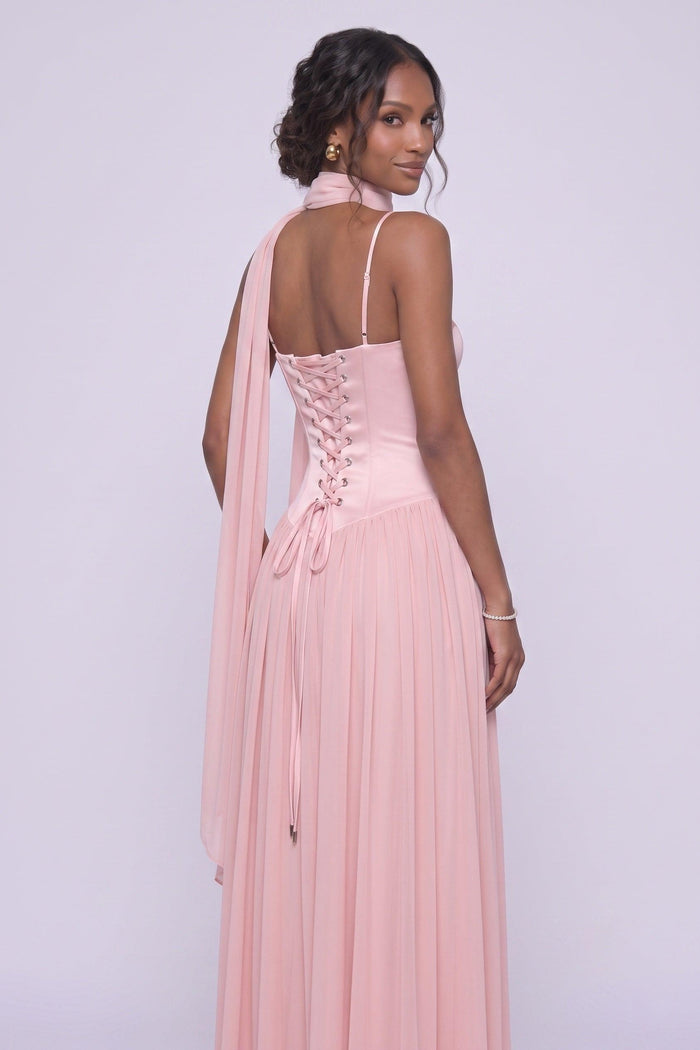 A-Line Maxi Chiffon Bridesmaid Dress CG0343BM