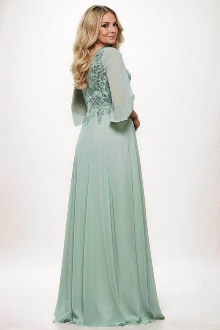 A-Line Maxi Chiffon Mother Dress CM0254 - COCOMELODY
