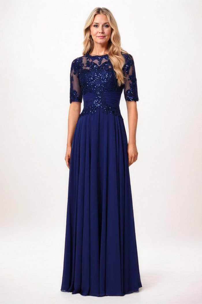 A-Line Maxi Chiffon Mother Dress CM0266 - COCOMELODY