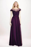 A-Line Maxi Chiffon Mother Of The Bride Dress CM0300 - COCOMELODY