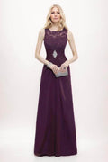 A-Line Maxi Chiffon Mother Of The Bride Dress CM0302 - COCOMELODY