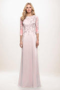 A-Line Maxi Elastic Silk like Satin Mother Of The Bride Dress CM0313CR - COCOMELODY