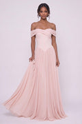 A-Line Maxi Chiffon Wedding Guest Dress CG0345