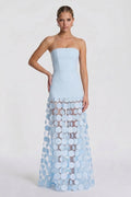 A-Line Maxi Elastic Cloth Tulle Wedding Guest Dress CG0325