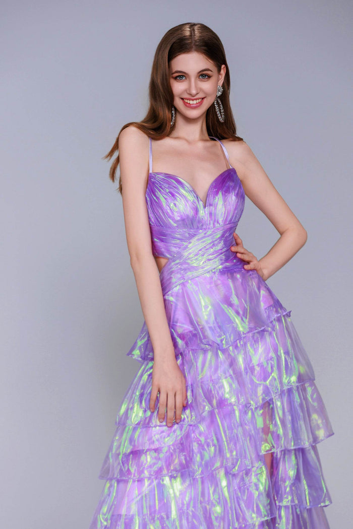 A-Line Maxi Organza Prom Dress CS0956 - COCOMELODY