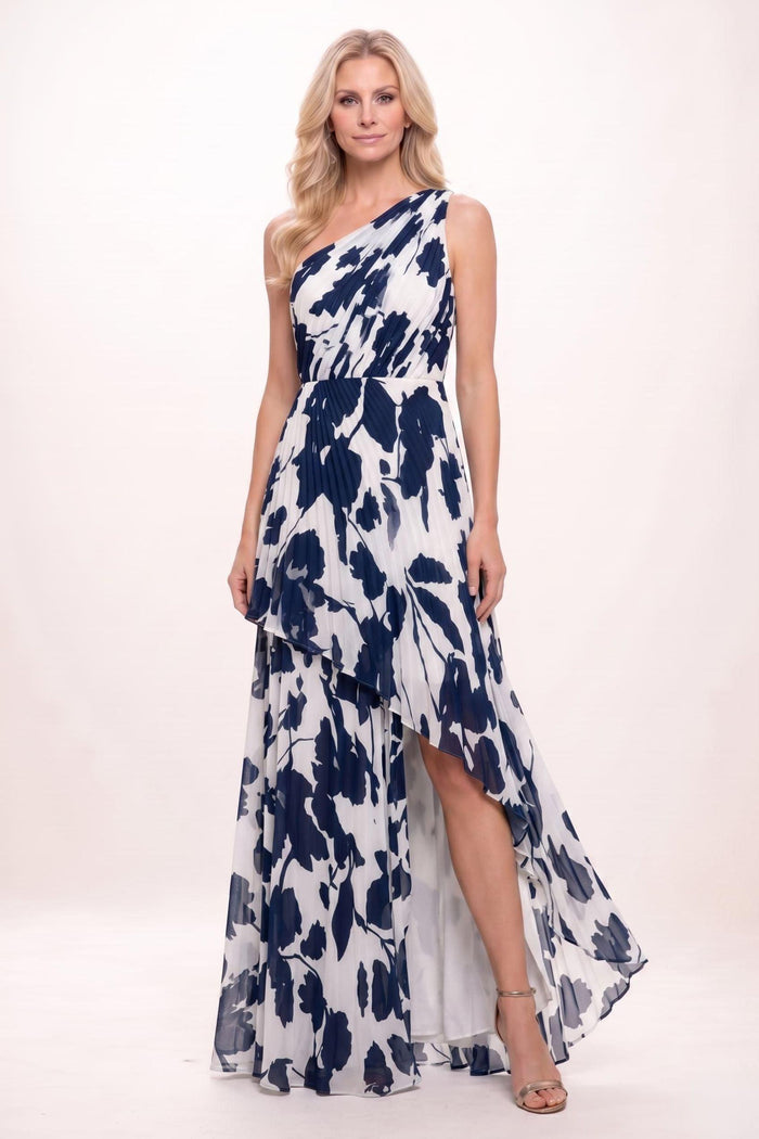 A-Line Maxi Printed Chiffon Mother of the Bride Dress CM0450