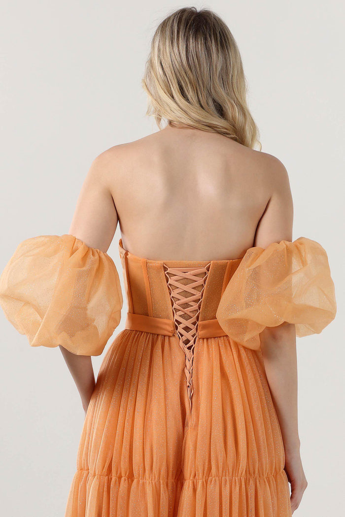 A-Line Maxi Tulle Formal Dress CS0661 - COCOMELODY