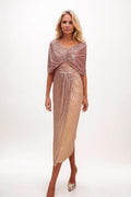 A-line Midi Sequined Mother Dress CM0225 - COCOMELODY