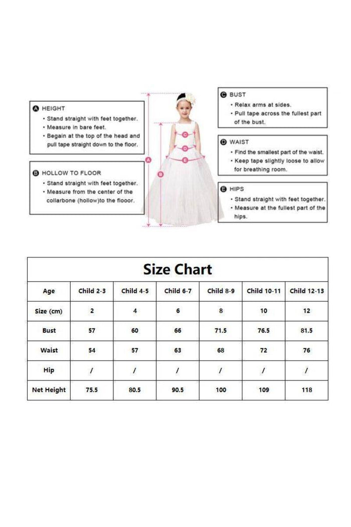 A-Line Midi Tulle Flower Girl Dress CF0382 - COCOMELODY