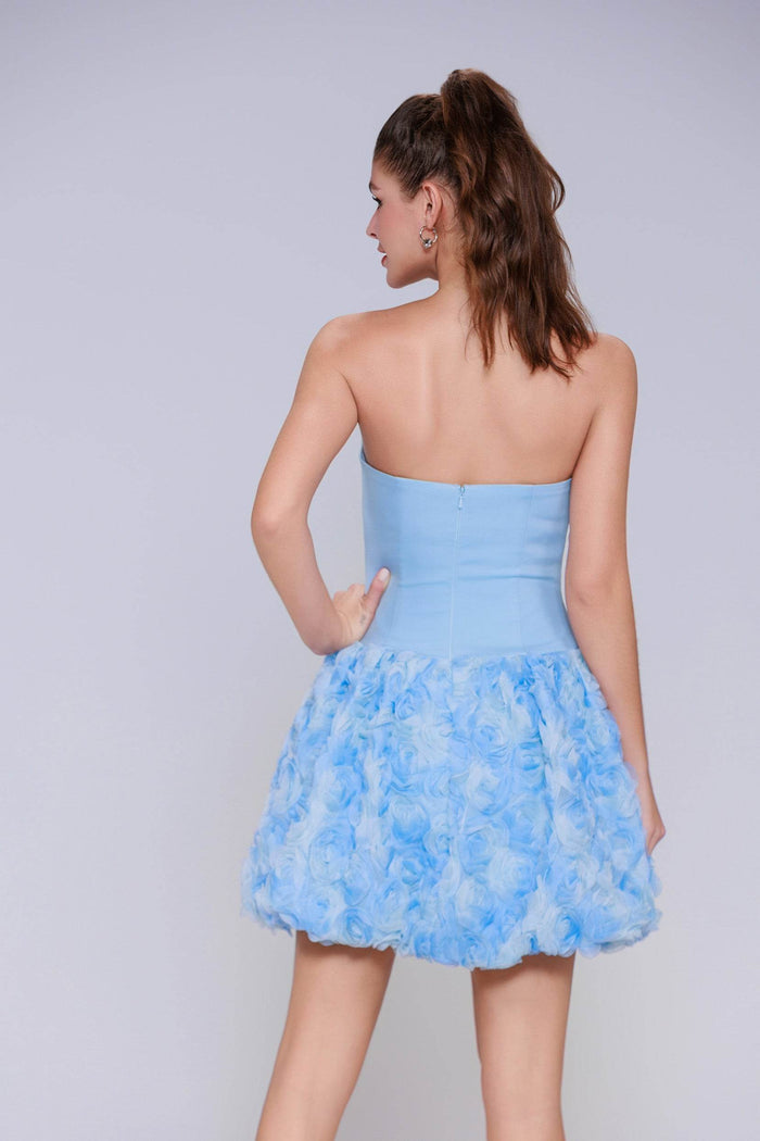 A-Line Mini Elastic Cloth Homecoming Dress CS0971 - COCOMELODY
