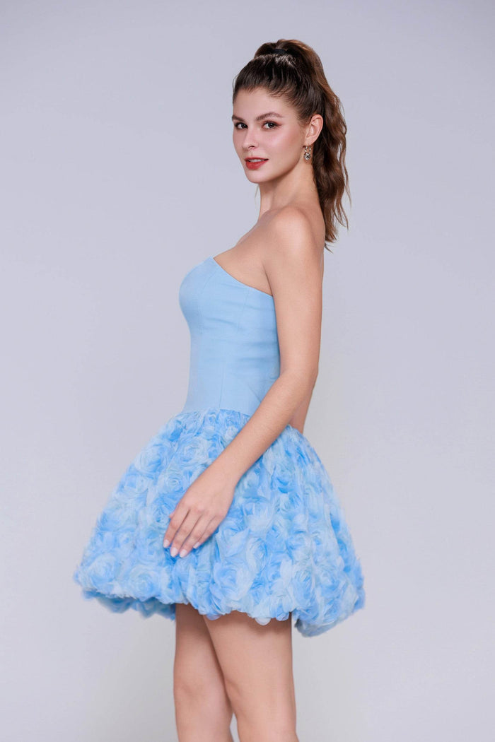 A-Line Mini Elastic Cloth Homecoming Dress CS0971 - COCOMELODY