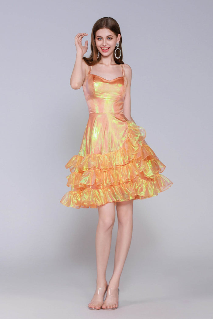 A-Line Mini Organza Homecoming Dress CS0958 - COCOMELODY