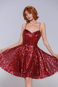 A-Line Mini Sequined Homecoming Dress CS0983IS - COCOMELODY