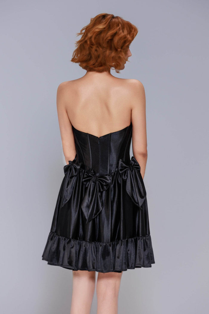 A-Line Mini Stretch Satin Homecoming Dress CS1015 - COCOMELODY