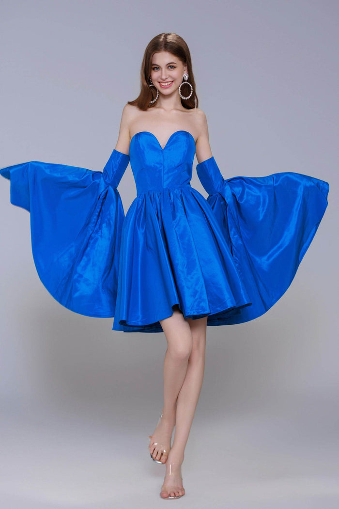 A-Line Mini Taffeta Homecoming Dress CS0950 - COCOMELODY