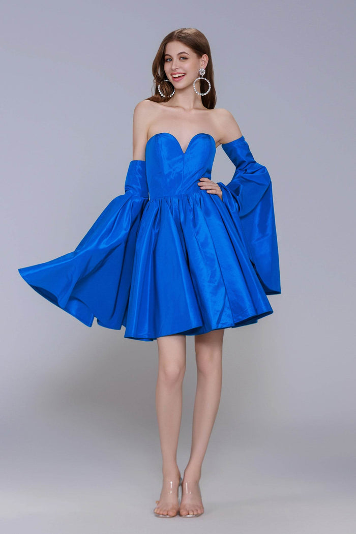 A-Line Mini Taffeta Homecoming Dress CS0950 - COCOMELODY