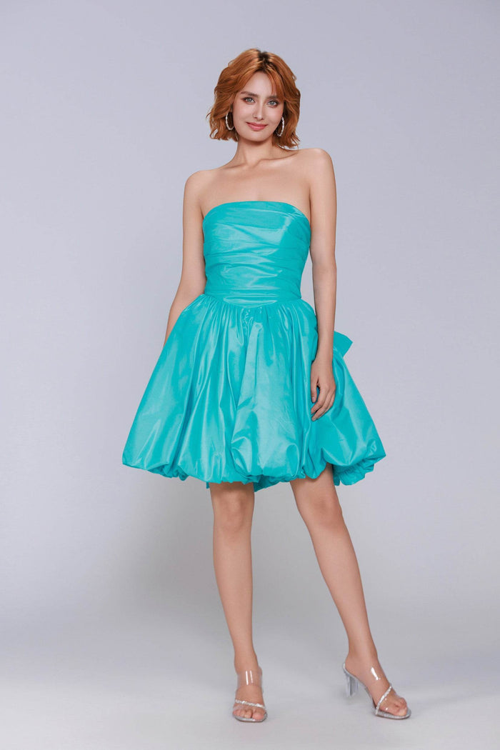 A-Line Mini Taffeta Homecoming Dress CS0951 - COCOMELODY