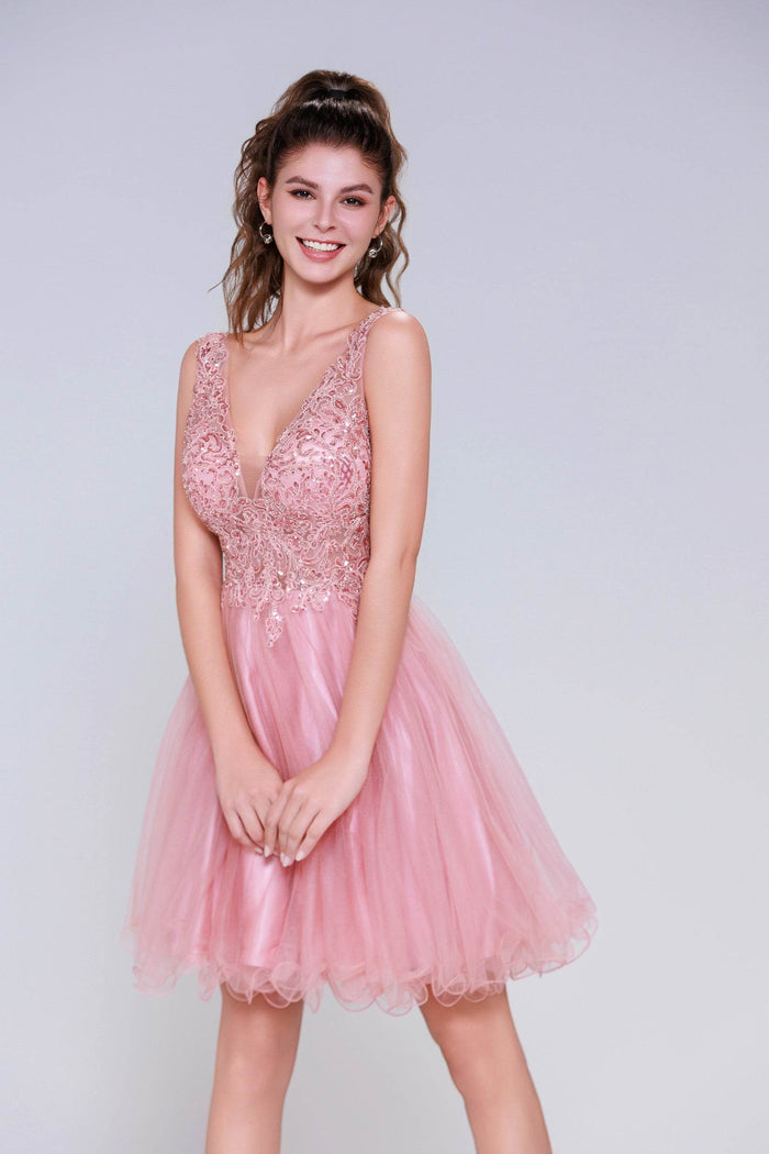 A-Line Mini Tulle Homecoming Dress CS0995 - COCOMELODY