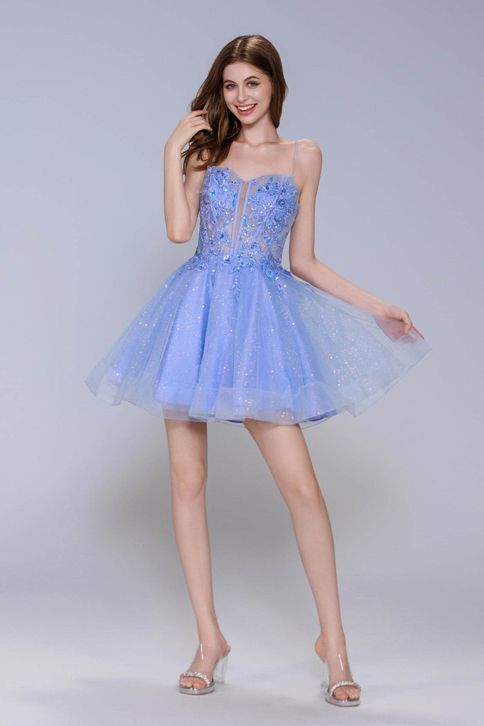 A-Line Mini Tulle Homecoming Dress CS1008 - COCOMELODY