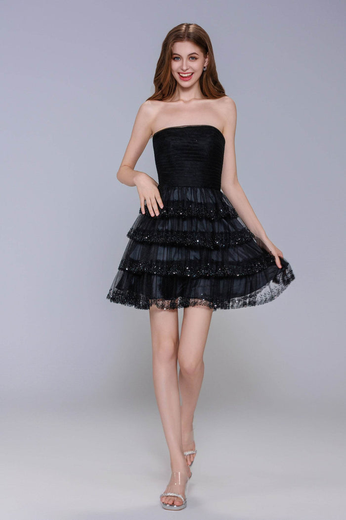 A-Line Mini Tulle Homecoming Dress CS1016 - COCOMELODY