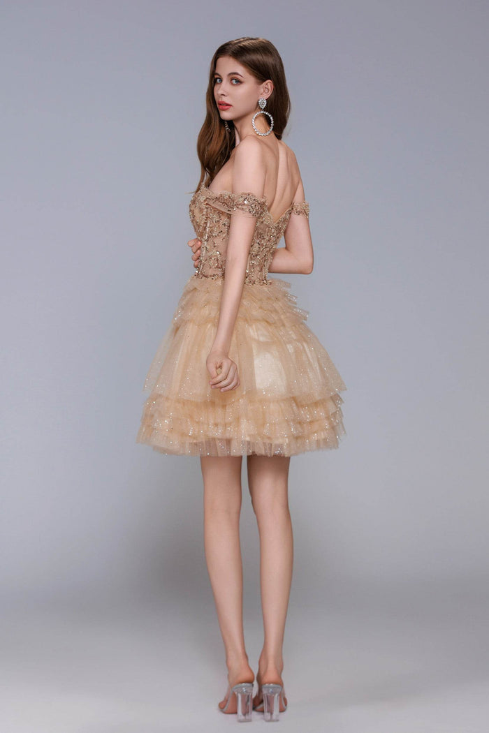 A-Line Mini Tulle Homecoming Dress CS1032 - COCOMELODY